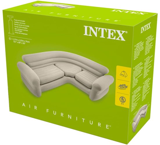 Intex Opblaasbare Hoekbank - 257 x 203 x 76 cm