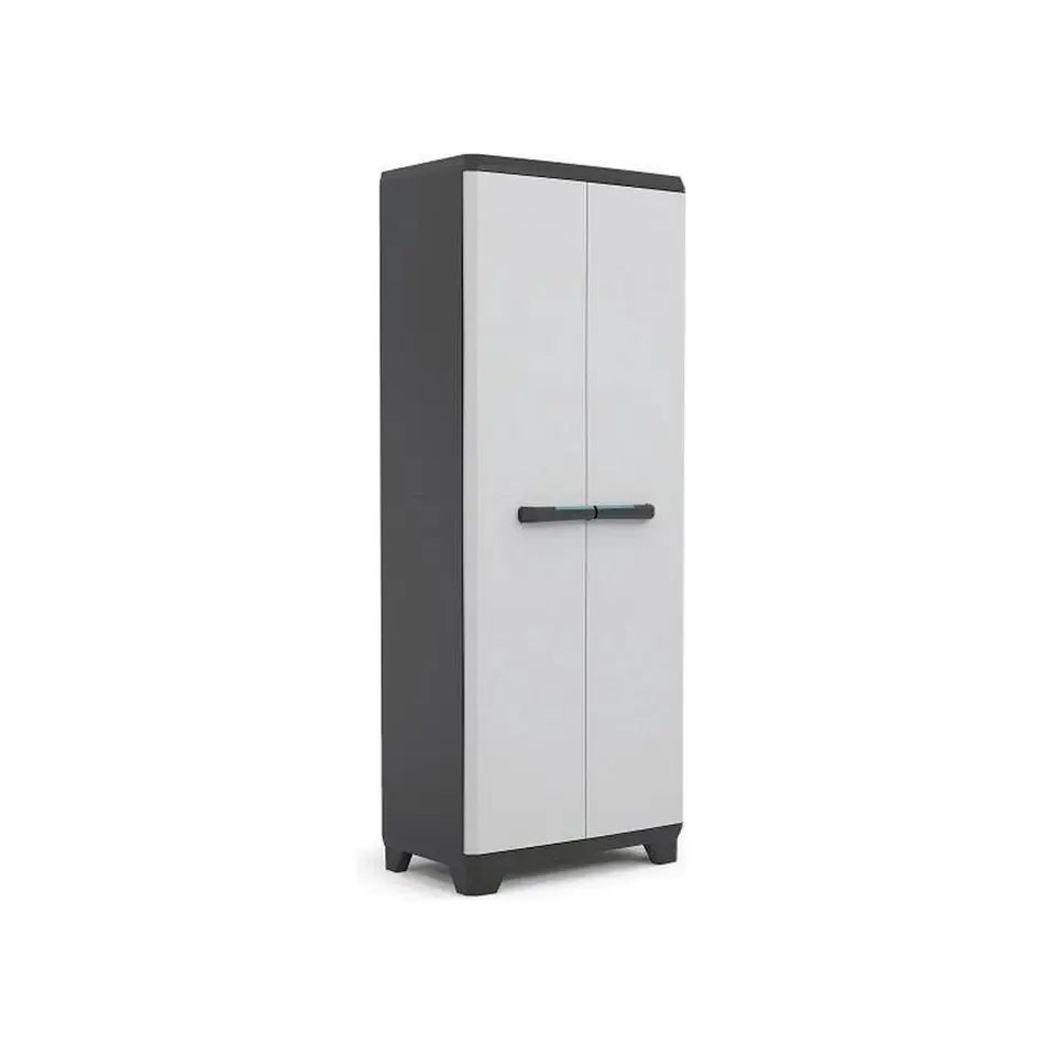 Keter Linear Opbergkast - Hoog - 3 Verstelbare Planken - 68 x 39 x 173 cm - Zwart/Grijs