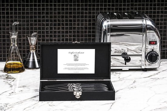Laguiole Style de Vie Steakmessen Luxury Line - 6-delig - Zwart pakkahout