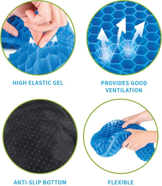 Vivamore Reiskussen - Nekkussen Vliegtuig - Travel Pillow met Verkoelende Gel - Zwart
