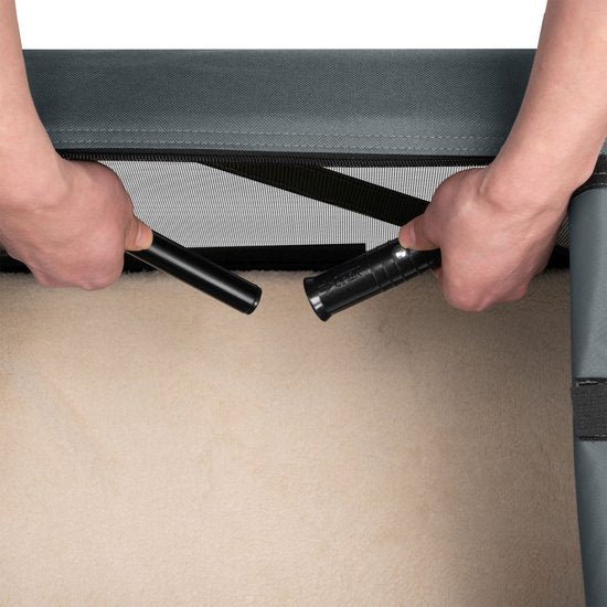 Juskys Hondentransportbox - Vouwbaar - S - 34 x 50 x 36 cm - Grijs