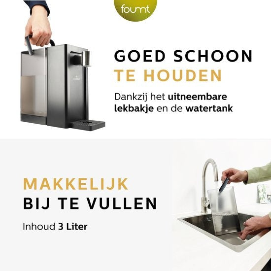 Ocina Heetwaterdispenser met Digitaal Display - 3 Liter - Zwart
