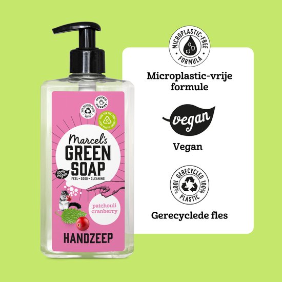 Marcel's Green Soap Handzeep - Patchouli & Cranberry - 500ml