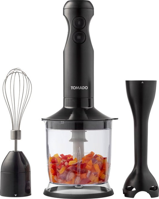 Tomado TSB3501B - Staafmixer set - Hakmolen - Garde - 350W - 2 snelheden - Zwart