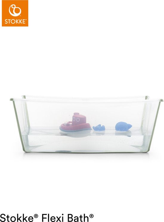 Stokke® Flexi Bath® X-Large set - Flexi Bath® XL + Newborn Support - Transparant groen