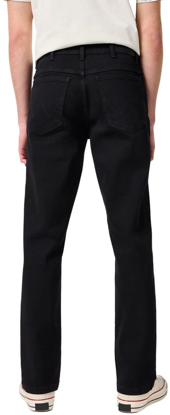 Wrangler STRAIGHT BLACK RINSE mannen JEANS maat 33 X 30