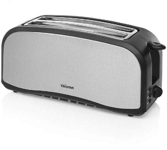 Tristar Broodrooster BR-1046 - 1400W - 7 Bruiningsniveau's - 2 Broodsleuven voor 4 boterhammen - RVS