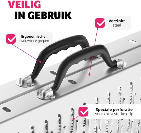 tectake® - Set van 2 oprijplaten Björn - Opvouwbaar met draaggrepen - Inklapbaar - Belastbaar tot 400 kg - 200 kg per plaat - 166 cm
