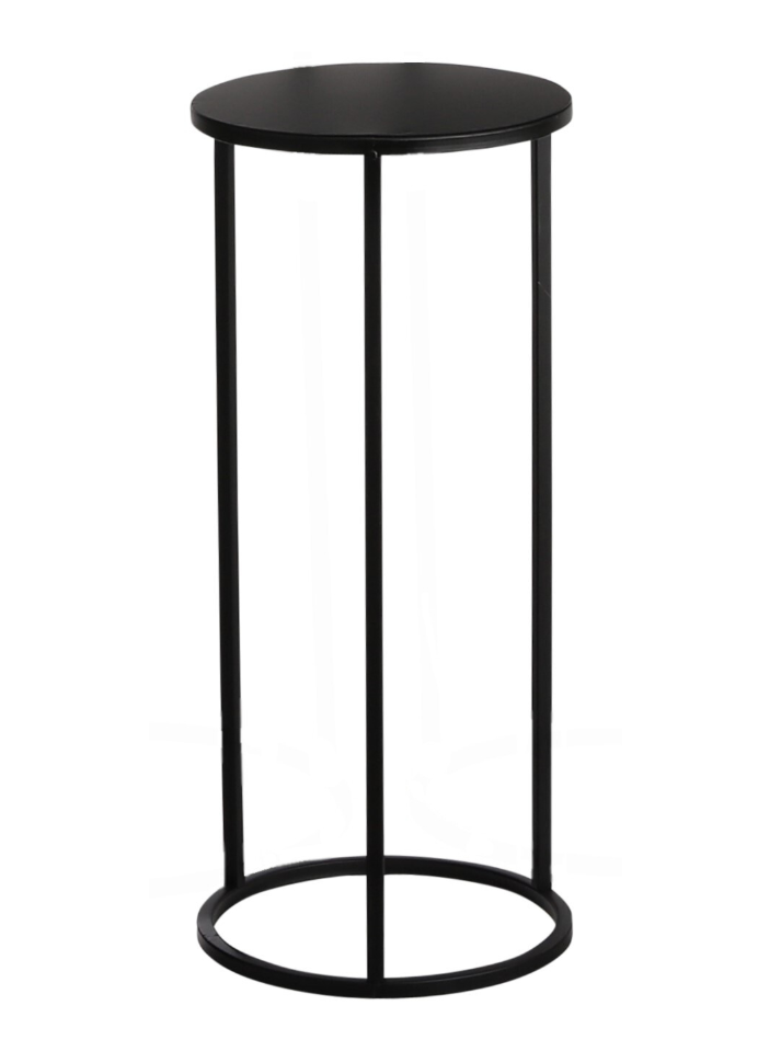 Mica Bijzettafel Quinty - D22 x H50 CM - Zwart - Metaal