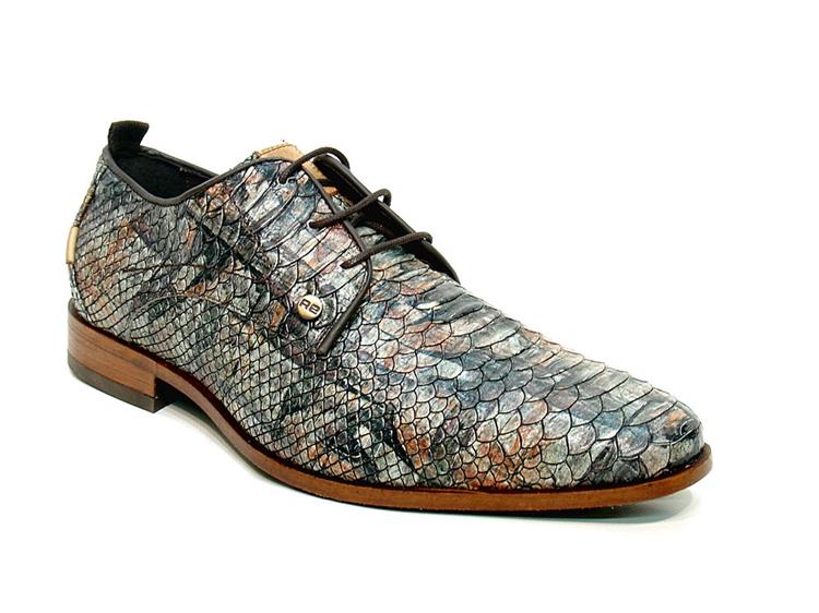 Rehab GREG PIECES Nette Veterschoenen Heren – Maat 46 - Uitneembaar Voetbed - bruin/groen