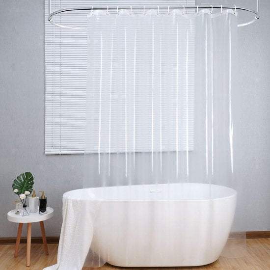 Loti Living Douchegordijn Anti Schimmel – Transparant - Inclusief ringen – Waterdicht - PEVA - Douchegordijn 180x200 cm