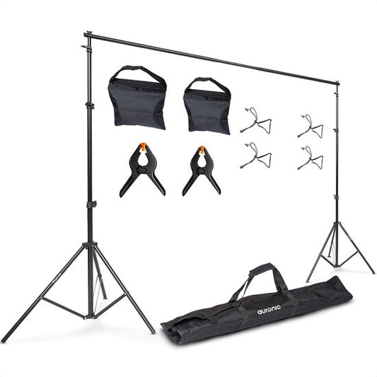 Auronic Achtergrondsysteem - Complete Set - Zonder Doek - Verstelbaar - 300 x 260cm