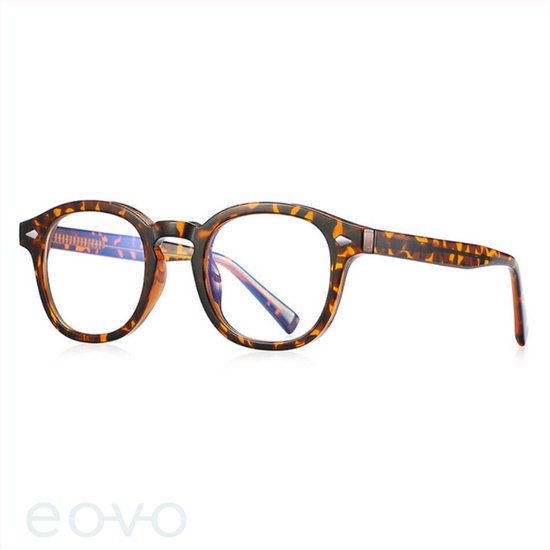 Blauw Licht Filter Bril Zonder Sterkte ORANJE BRUIN tijger frame | Dames | Blue Light Glasses | Compter Bril