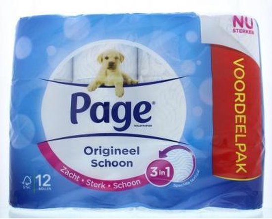 Page toiletpapier - Compleet schoon wc papier - 12 rollen
