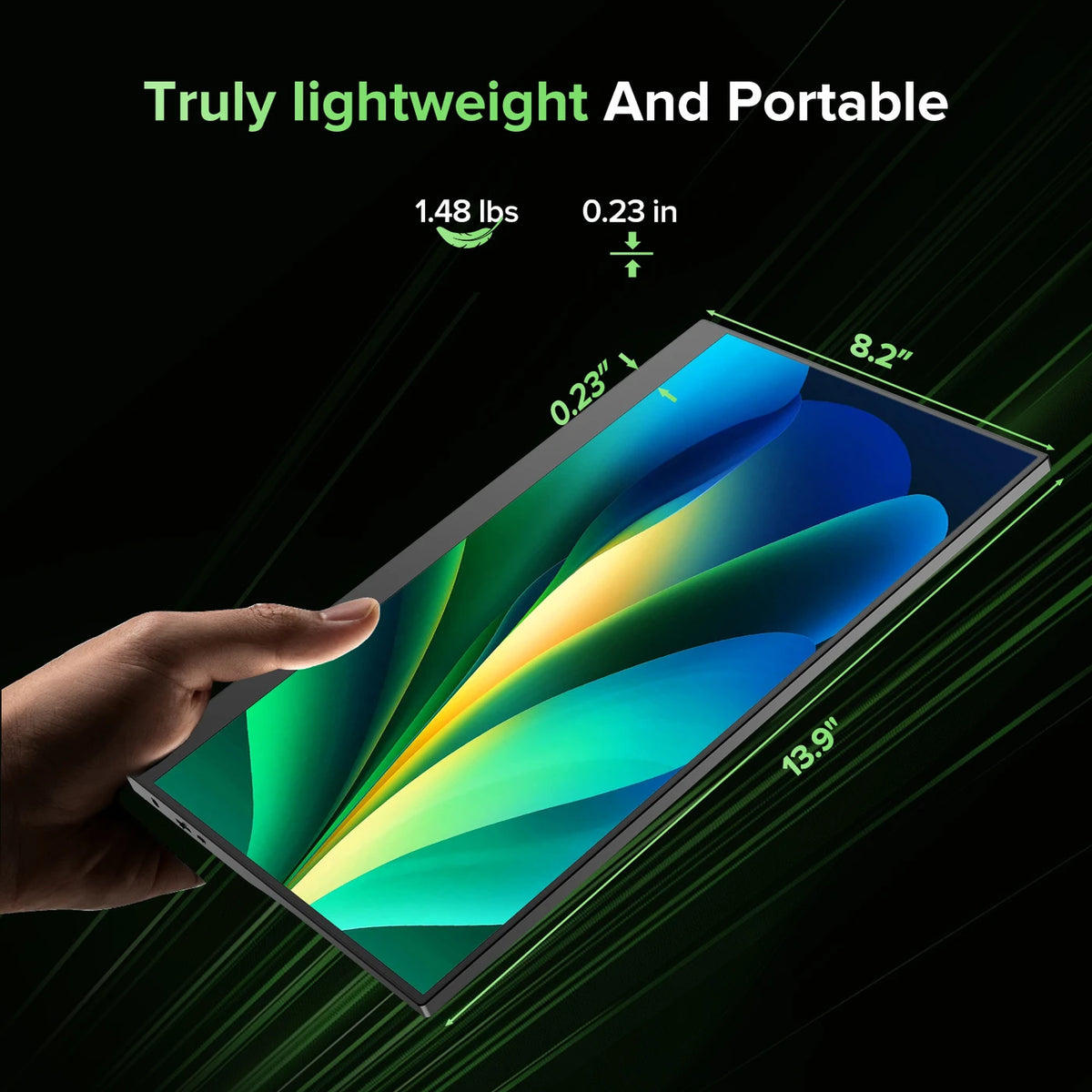 UPERFECT Draagbare 15,6 inch Full HD USB-C-monitor met touchscreen, verstelbare standaard en luidsprekers