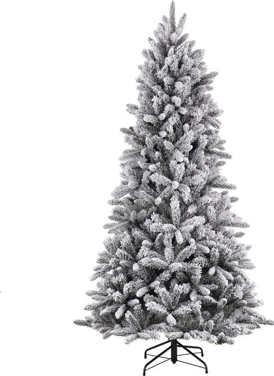 Black Box Trees - Snowdon Kunstkerstboom - H155 x Ø102 cm, Groen Frosted, Volle Naalden, Natuurlijke Vorm, Eenvoudig Op te Zetten