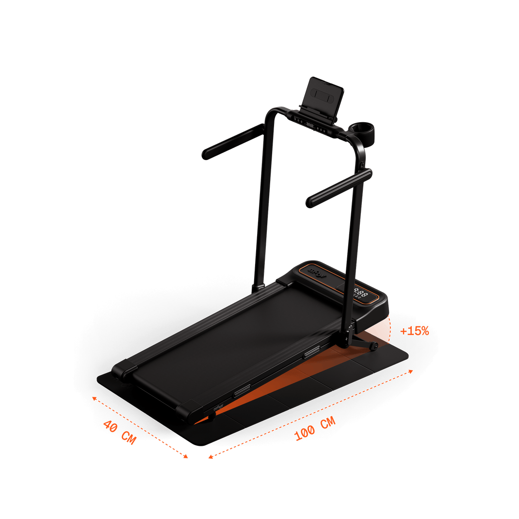 Moov Walk Plus Loopband - Walking Pad - Automatische Hellingshoek - 15% - Dubbel Display - <50 dB