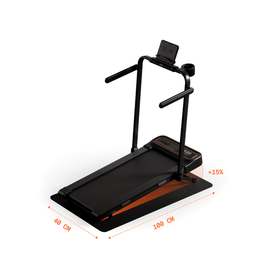 Moov Walk Plus Loopband - Walking Pad - Automatische Hellingshoek - 15% - Dubbel Display - <50 dB