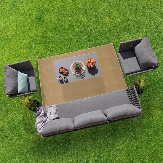 LifeGoods Buitenkleed - 120x180CM - Vloerkleed - Tuintapijt - Incl. Draagtas - Beige