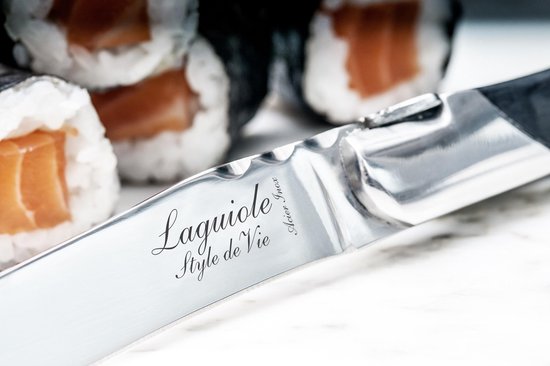 Laguiole Style de Vie Steakmessen Luxury Line - 6-delig - Zwart pakkahout
