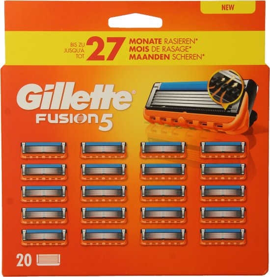 Gillette Fusion5 - Scheermesjes - Voordeelverpakking 20 stuks - Brievenbuspakket - Nieuwe Formule