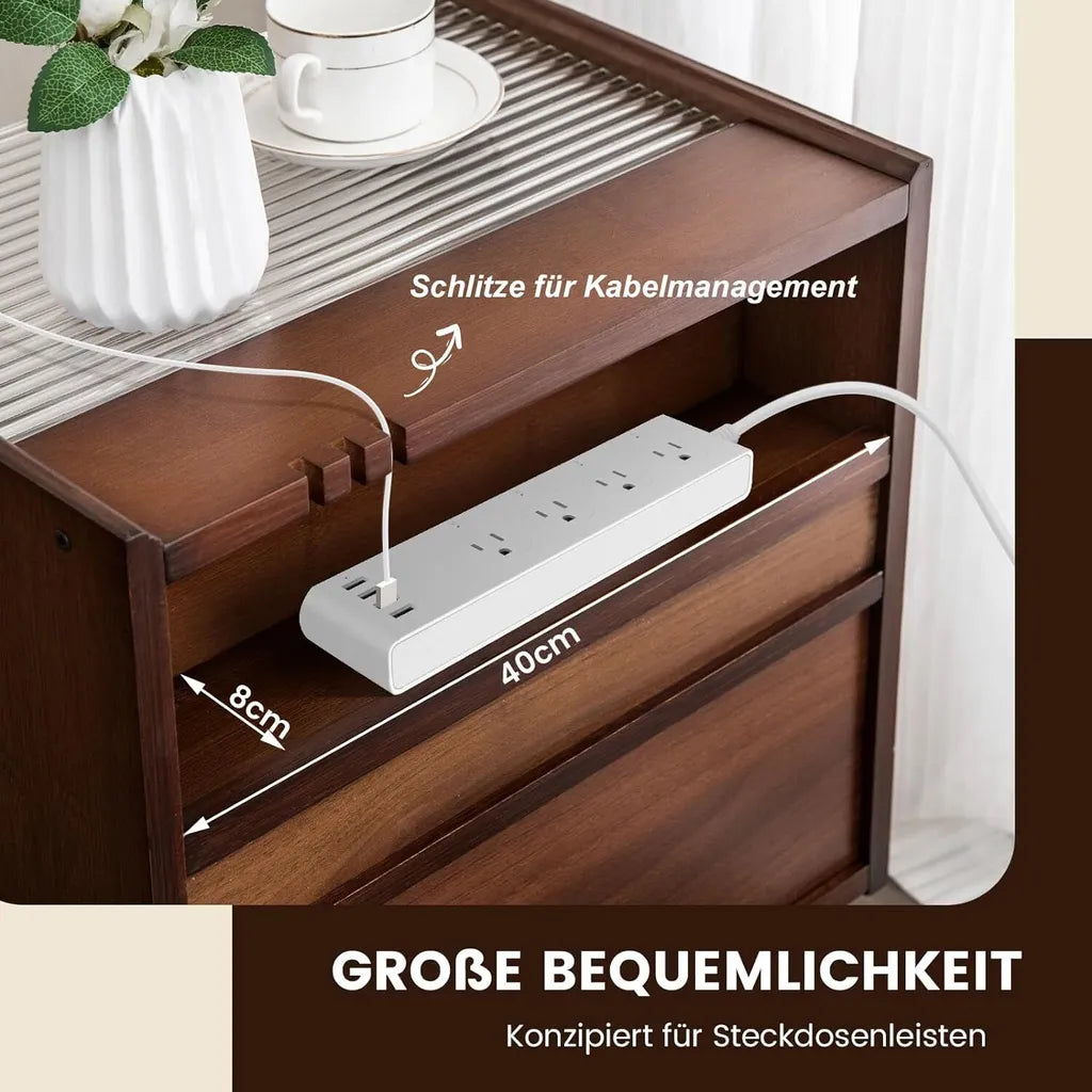 Coast Nachtkastjes met Lade – Set van 2 – 43 x 35 x 50 cm – Bruin
