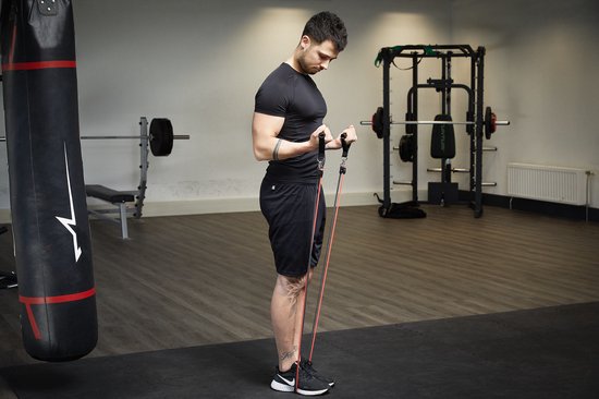 Rebblo - Home Workout Set – 10-delig – Weerstandsbanden – Enkelbanden – Handvaten – Deuranker – Fitness Set Incl. Opbergtas - 2/3/4/5/6 kg