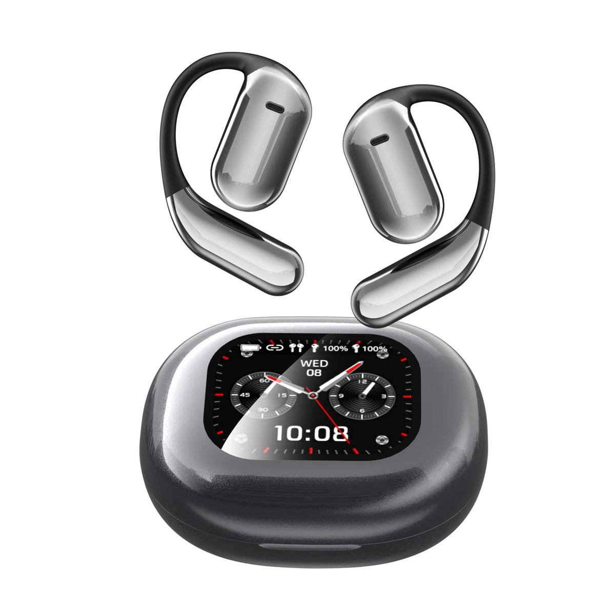 FITTEK YYK Q16 Pro AI Vertaal-Oordopjes - Zilvergrijs - Bluetooth 5.4, ANC, 40u Batterij