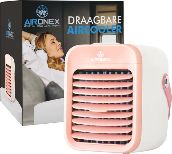 Aironex Draagbare Aircooler – Draadloos – Met Watertank – Luchtbevochtiger Functie