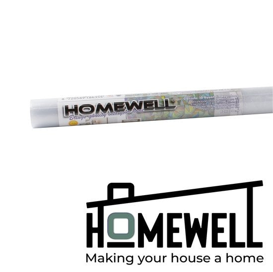 Homewell Raamfolie HR++ 45x300cm - Zonwerend & Isolerend - Statisch - Regenboog Scherven