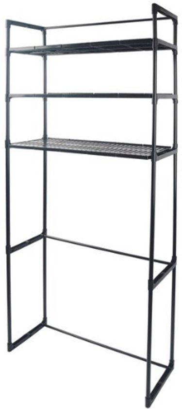 Nexxt Wasmachinerek met Opbergruimte en Haken - 72 x 26 x 162 cm