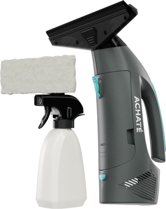 Achaté Vacuum Raamwisser – Elektrische Ruitenreiniger – Oplaadbare Ramenwasser – Met Inwasser – 40 min Accu – Raamzuiger voor Streeploos Schone Ramen en Spiegels