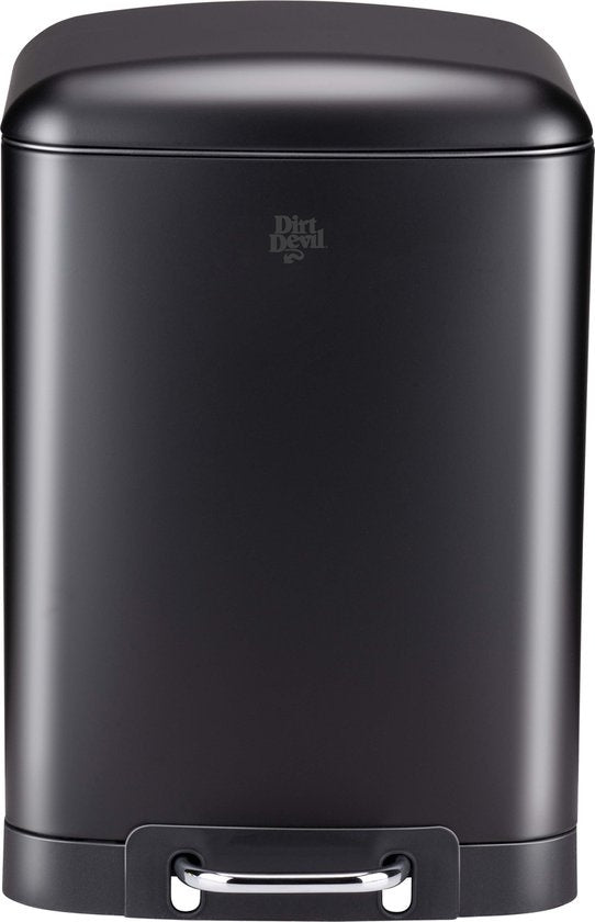 Dirt Devil Pedaalemmer 12 Liter - Prullenbak Badkamer - RVS - Zwart
