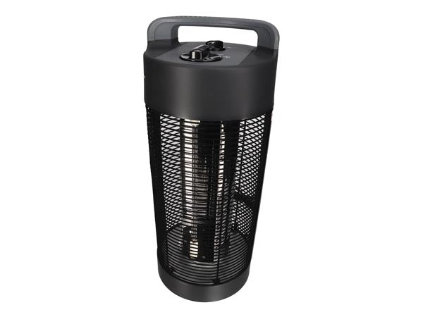 Perel – PHT1200 Mobiele Terrasverwarmer – 1200W – Carbon – 2 Warmteniveaus – Oscillerend – IP34 – Zwart