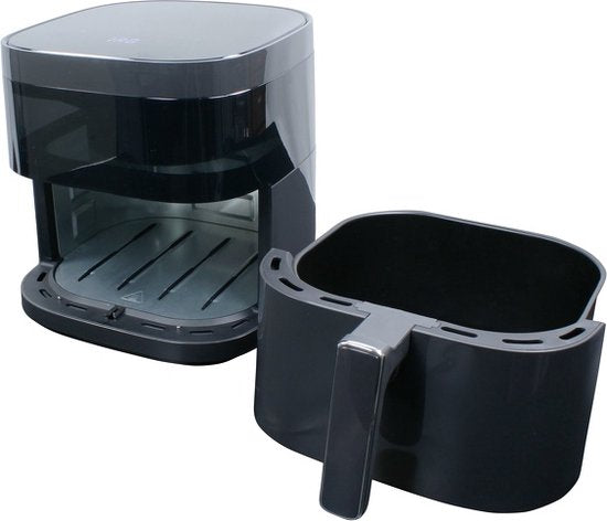 Wartmann Airfryer - PFAS-vrije Heteluchtfriteuse Met Kijkvenster - Nieuw Model - 5.7 Liter - 10 Programma's - 1700 Watt - Zwart