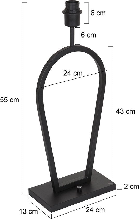 Steinhauer tafellamp Stang - zwart - metaal - 3503ZW