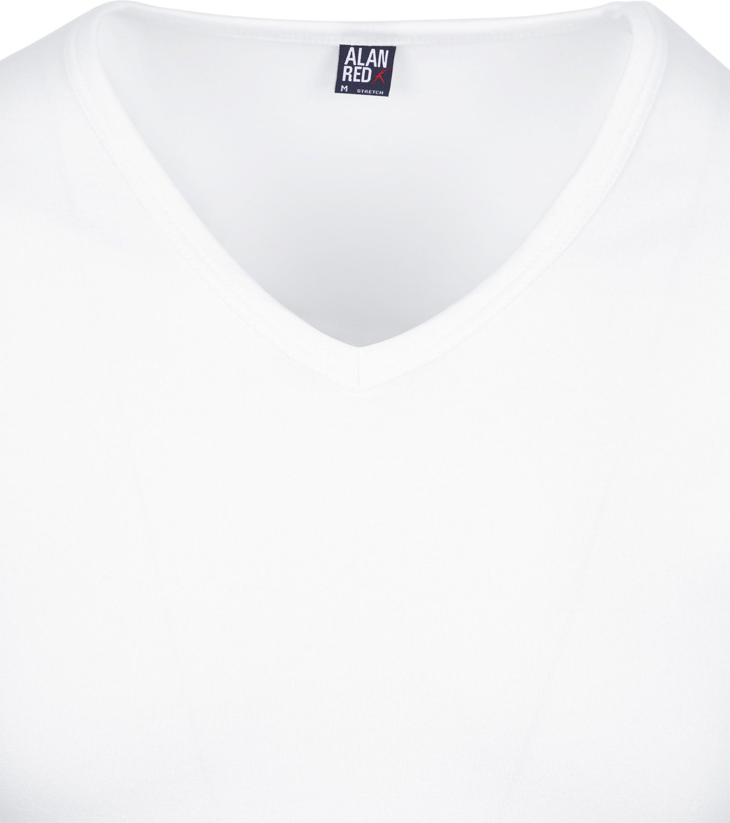 Alan Red Oklahoma T-shirt Stretch - V-hals - Wit - Maat XXL - 93% katoen -
