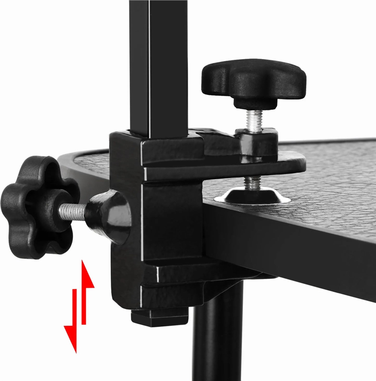 Yaheetech Trimtafel Opvouwbaar – Voorzien Van In Hoogte Verstelbare Standaard En Afneembare Draagband En Antislip Werkblad – Voor Honden En Katten – Zwart Metaal En PU-Leer – 80,5 x 46 x 76 cm