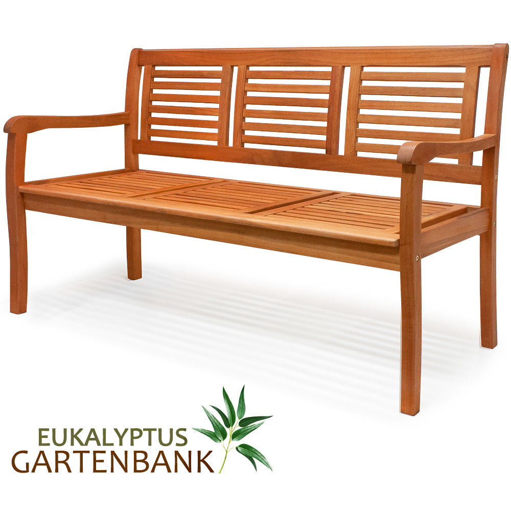 Casaria Tuinbank - FSC® - Gecertificeerd Eucalyptushout - 153cm - Bruin