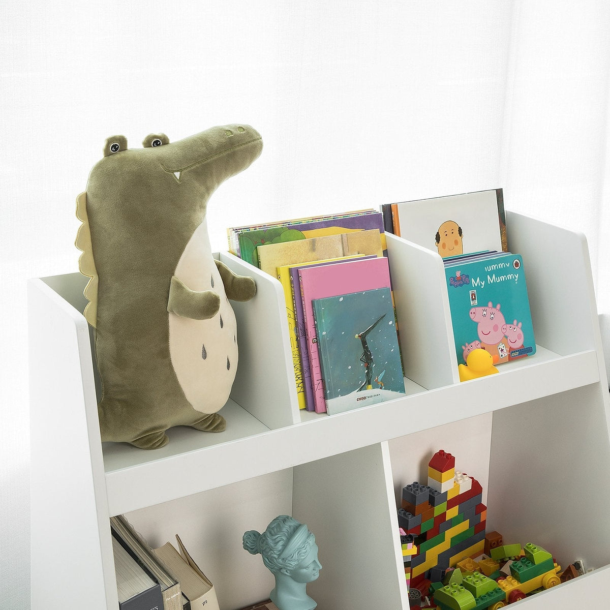 SoBuy Opbergkastje Voor Kinderen - Wit - 86x36x77 cm - 5 vakken