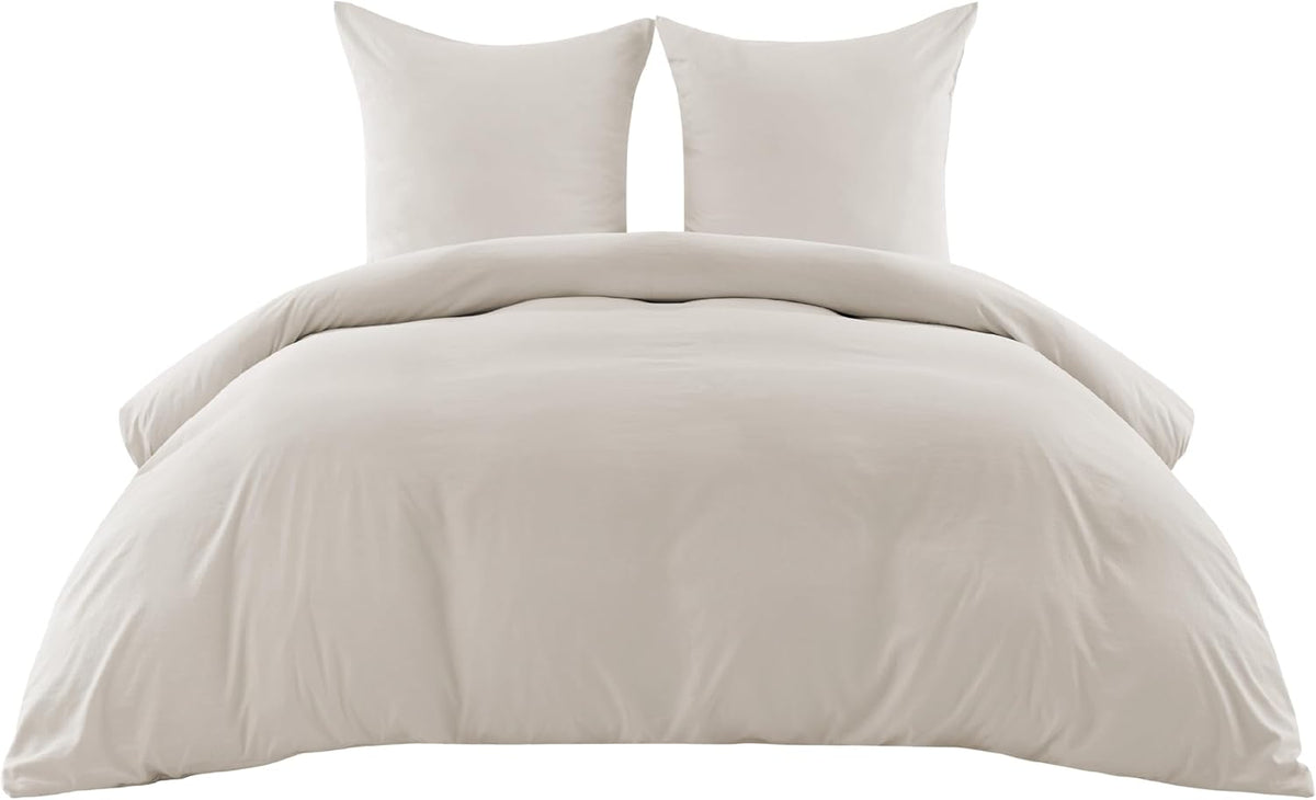Beddengoed 200 x 200 cm - 3-delig - naturel - zacht - OEKO-TEX - 90% polyester