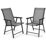 Coast 2-Pack Opvouwbare Klapstoelen Campingstoelen Grijs
