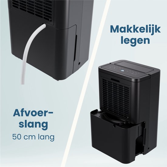 Auronic Luchtontvochtiger en Luchtreiniger - Compact Pro Plus - 20L - Slaapkamer, Badkamer, Woonkamer en Kantoor - Vochtvreter voor in Huis - Zwart