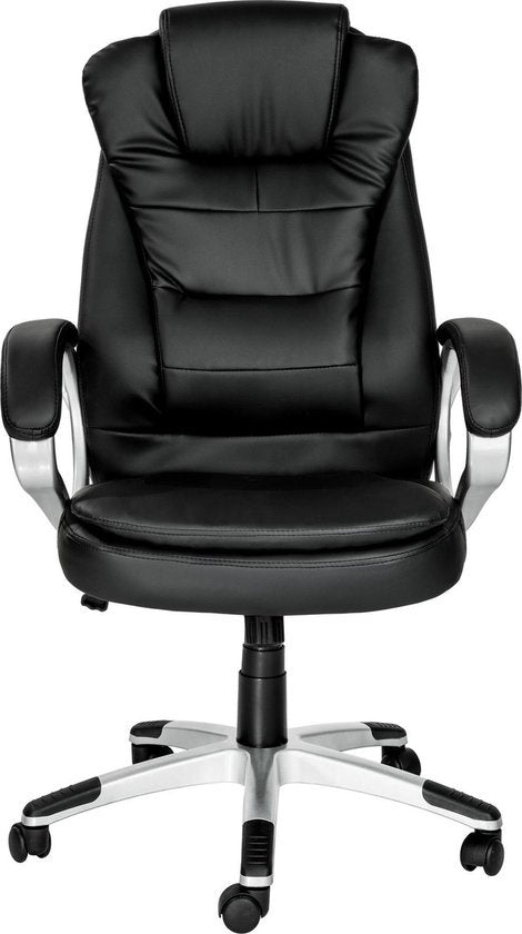 Tectake Luxe Design Bureaustoel - Zwart - Kunstleer - Verstelbaar - 400578