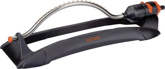 BLACK+DECKER Gazonsproeier - 19 Gaten - 58,5 x 19,5 x 10,5 CM - Zwenkende Tuinsproeier - Zwart/ Oranje