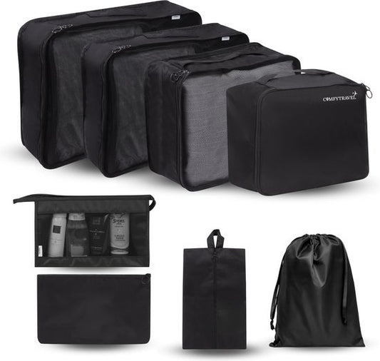 Comfytravel Verpakkingskubussen Set - Koffer / Rugzak Reizen Organizer - Reisaccessoires - Waterdicht / 8 Stuks