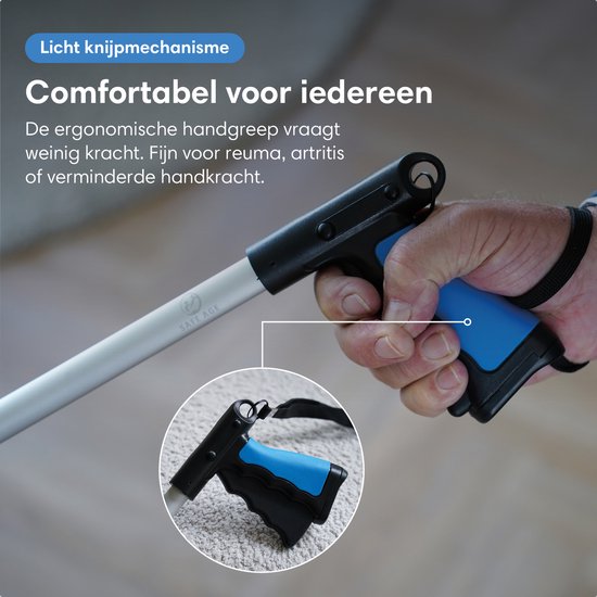 Safe Age® Grijper voor ouderen – Afvalgrijper - Extra Lang 90 cm – Opvouwbaar – met 360° Draaibare Kop & Magneet