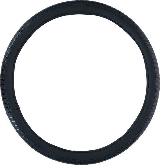 All Ride Stuurhoes Auto 38CM - Geschikt voor Stuurwielen 37-39CM - Comfortabele Grip - Anti-Slip - Auto Decoratie - Kunstleer - Zwart