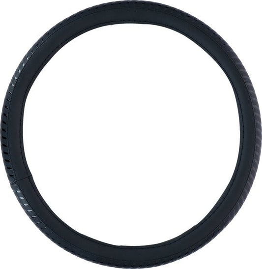 All Ride Stuurhoes Auto 38CM - Geschikt voor Stuurwielen 37-39CM - Comfortabele Grip - Anti-Slip - Auto Decoratie - Kunstleer - Zwart