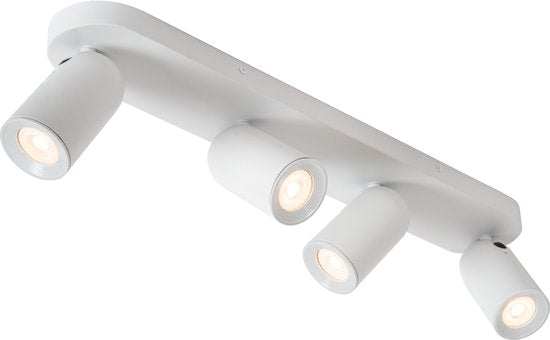 Lucide PUNCH - Plafondspot (Plafondlamp) - 4xGU10 (MR16) - Wit